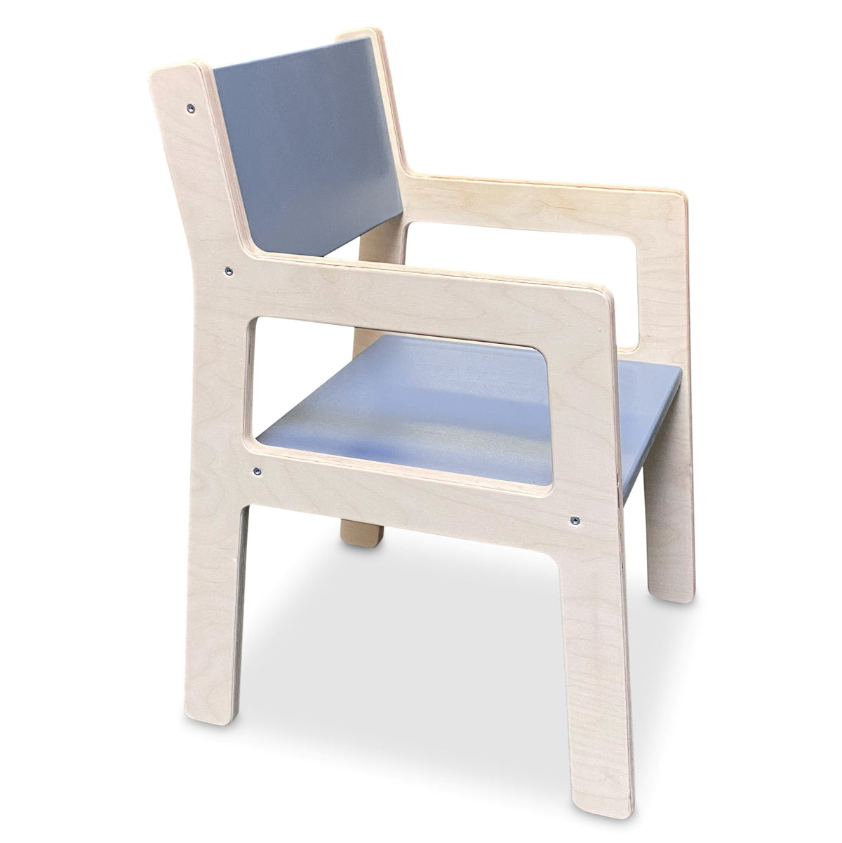 Houten kinderstoeltje 3-6 jaar, kleuterstoeltje | Denim drift - toddie.nl