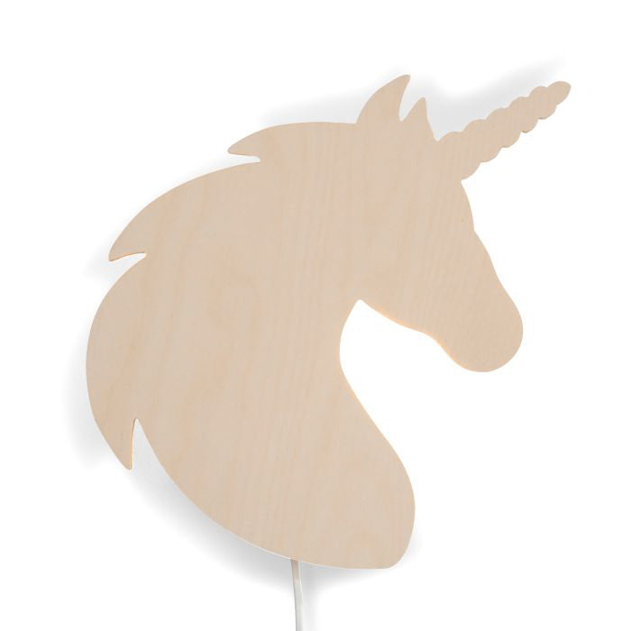 Houten wandlamp kinderkamer | Eenhoorn - toddie.nl