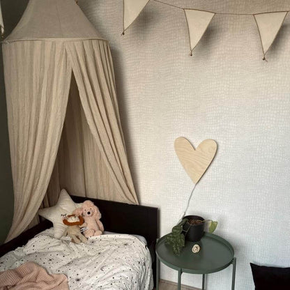 Houten wandlamp kinderkamer | Hart - toddie.nl