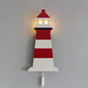 Hölzerne Wandleuchte Kinderzimmer | Lighthouse, Leuchtturm - weiß/rot Wandleuchte toddie.de   