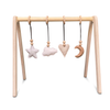 Holz Babygym | Massiver Holzspielbogen mit Natur hängespielzeuge - natur Spielbogen + Hängespielzeuge toddie.de   