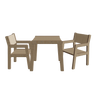 Załaduj model 3D do przeglądarki Gallery Zestaw mebli drewnianych 1-4 lata | Stół + 2 krzesła - naturalny