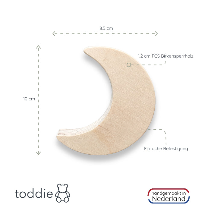 Hölzerne Wandhaken Kinderzimmer | 4 Stück Dschungel - natur Garderobenhaken toddie.de   