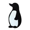 Hölzerne Wandleuchte Kinderzimmer | Pinguin - schwarz/weiß Wandleuchte toddie.de Weißes Kabel  